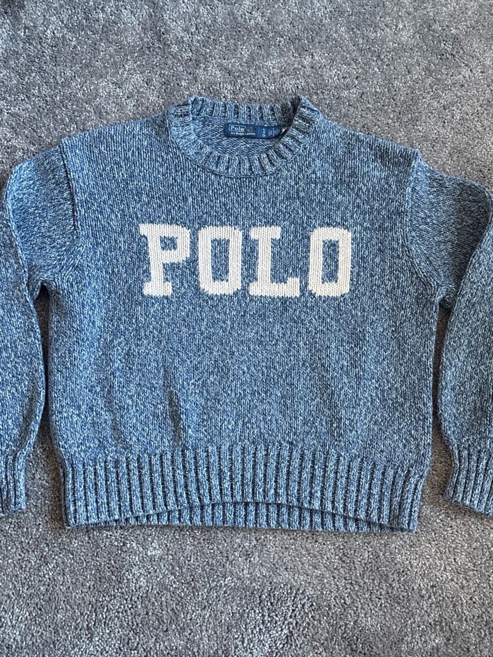Polo Ralph Lauren Blue Marled logo Crewneck S